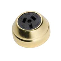 Federation Series Polished Brass Socket White Face